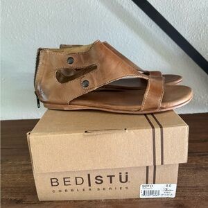 BED|STU Women’s Tan Leather Sandals - Soto